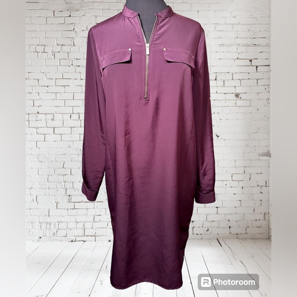 Calvin Klein purple eggplant color pull over dress size 10 - Picture 1 of 6